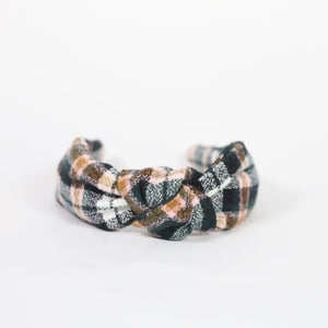 Wintergreen Plaid Knotted Headband