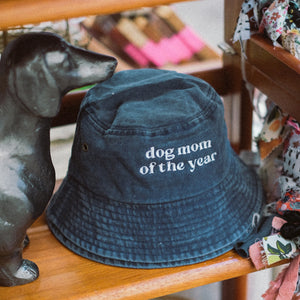 Dog Mom of the Year Embroidered Bucket Hat