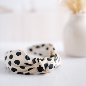 Dalmatian Dot Knotted Headband