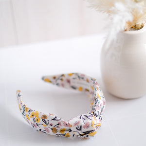 Lavender Lemonade Floral Knotted Headband