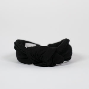 Black Knit Knotted Headband