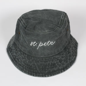 St. Pete Cursive Embroidered Bucket Hat