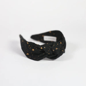 Black Stars Knotted Headband