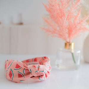 Watermelon Wedges Knotted Headband