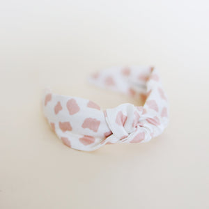 Smudged Rose Knotted Headband