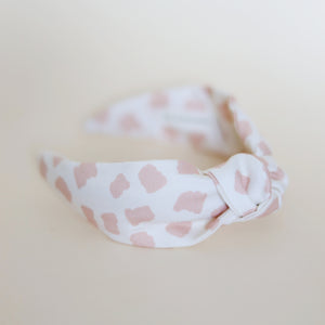Smudged Rose Knotted Headband